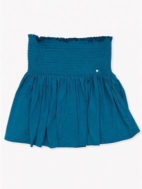 Natural Life Teal Smocked Skort Built-In Shorts Boho Mini S